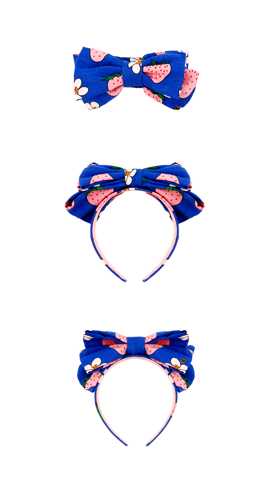 All over strawberry ribbon hair band 상세 이미지