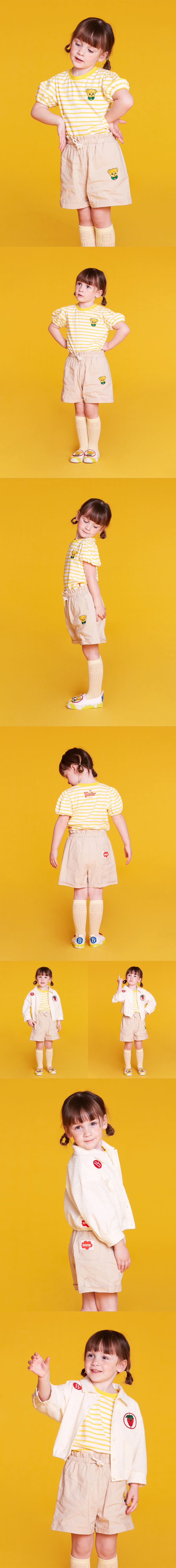 Jetaime poodle ruffle roll up linen shorts 상세 이미지
