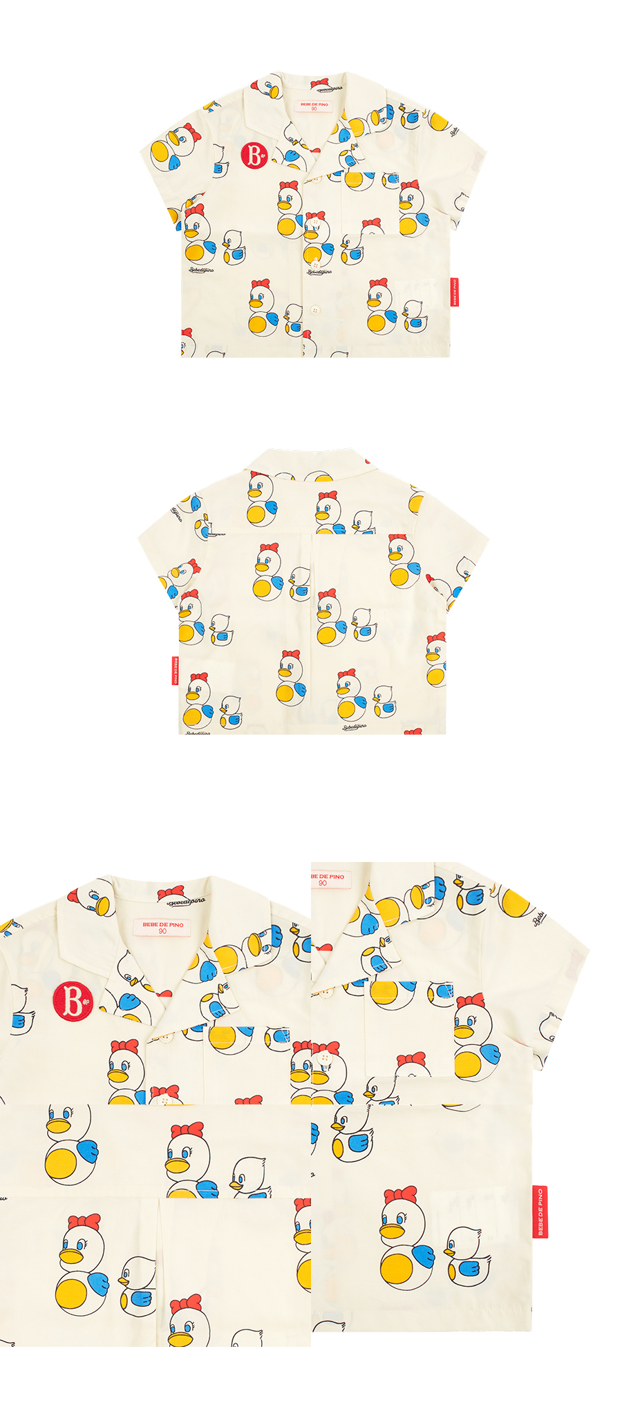 All over famille canard baby shirts 상세 이미지