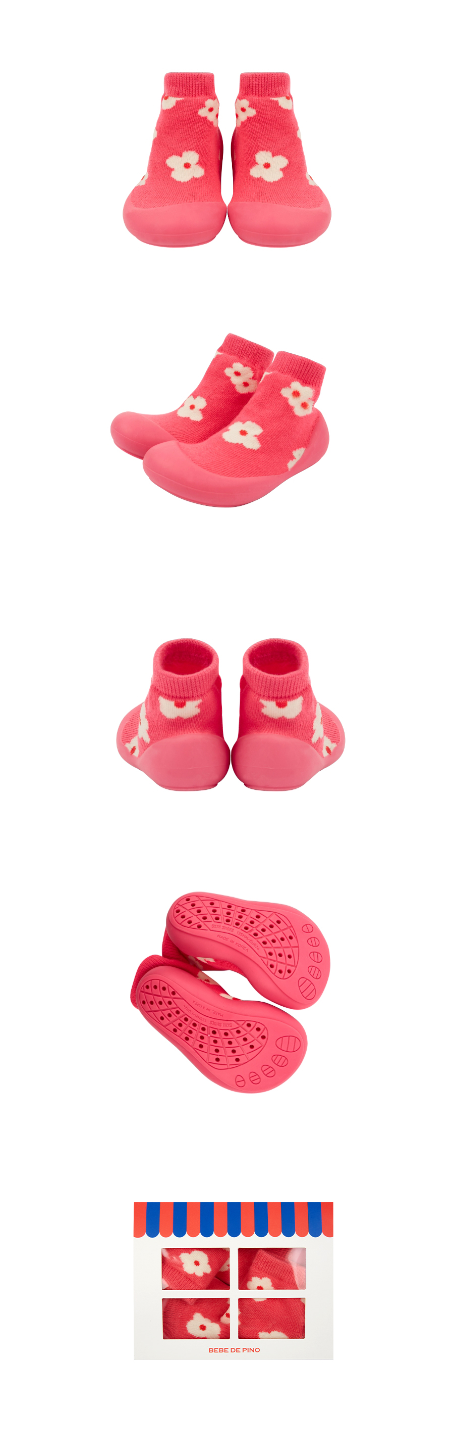 All over flower baby skin shoes 상세 이미지