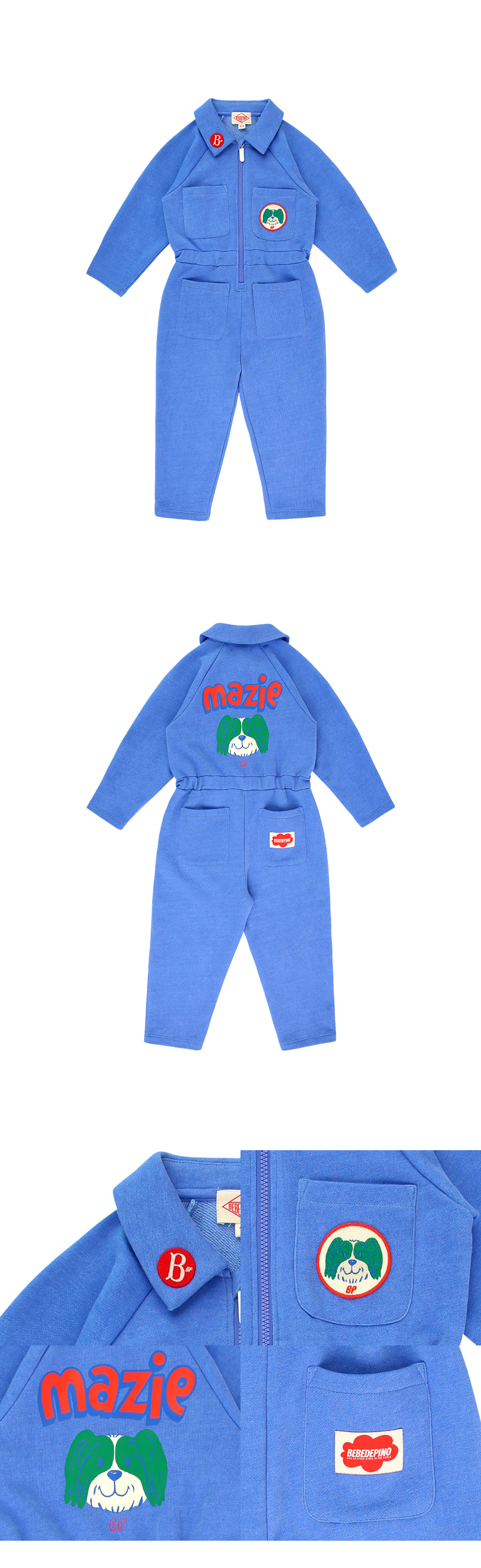 Mazie out pocket zip up jump suit 상세 이미지