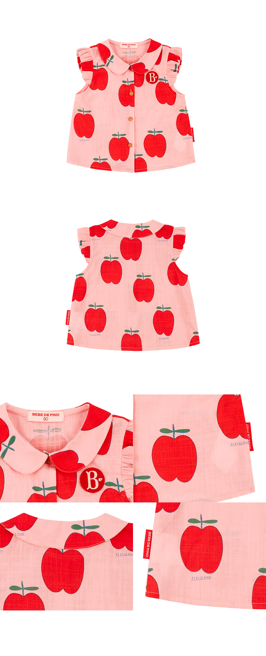All over apple baby ruffle blouse 상세 이미지
