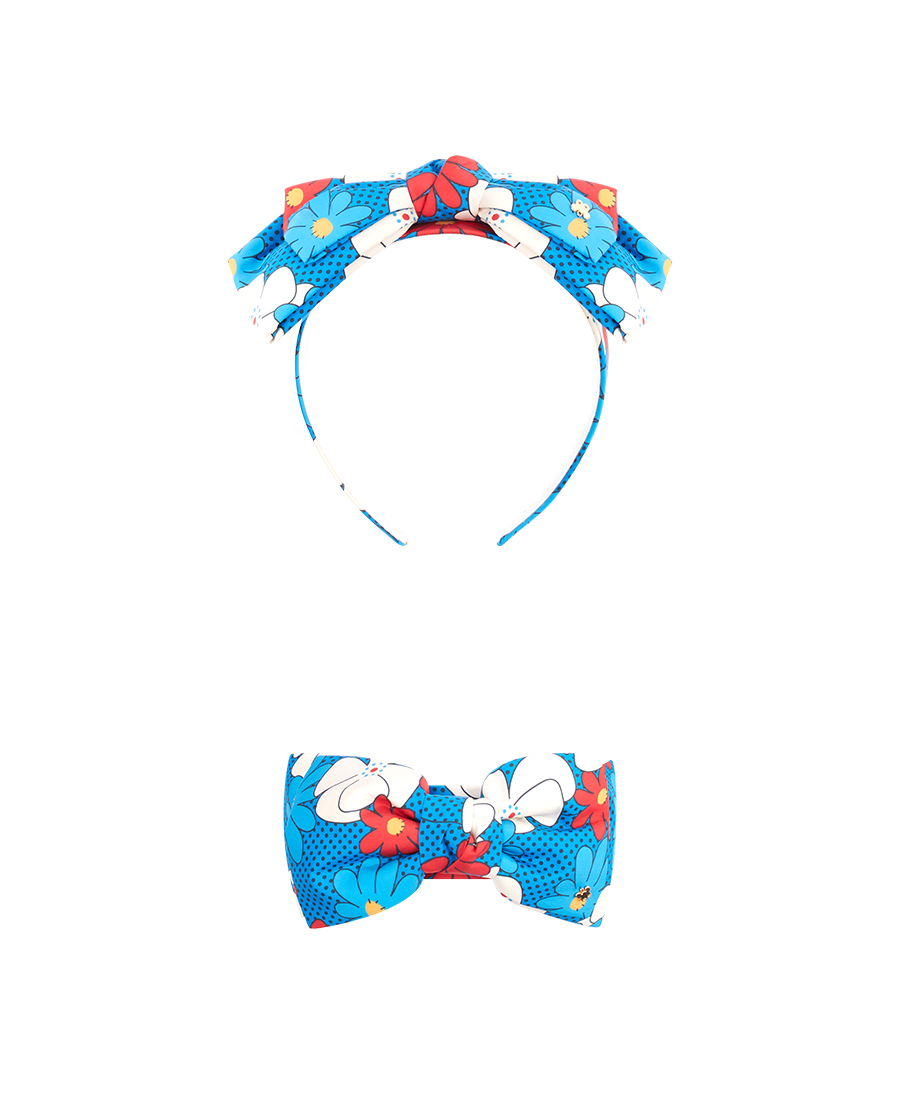 All over flower ribbon hair band 상세 이미지