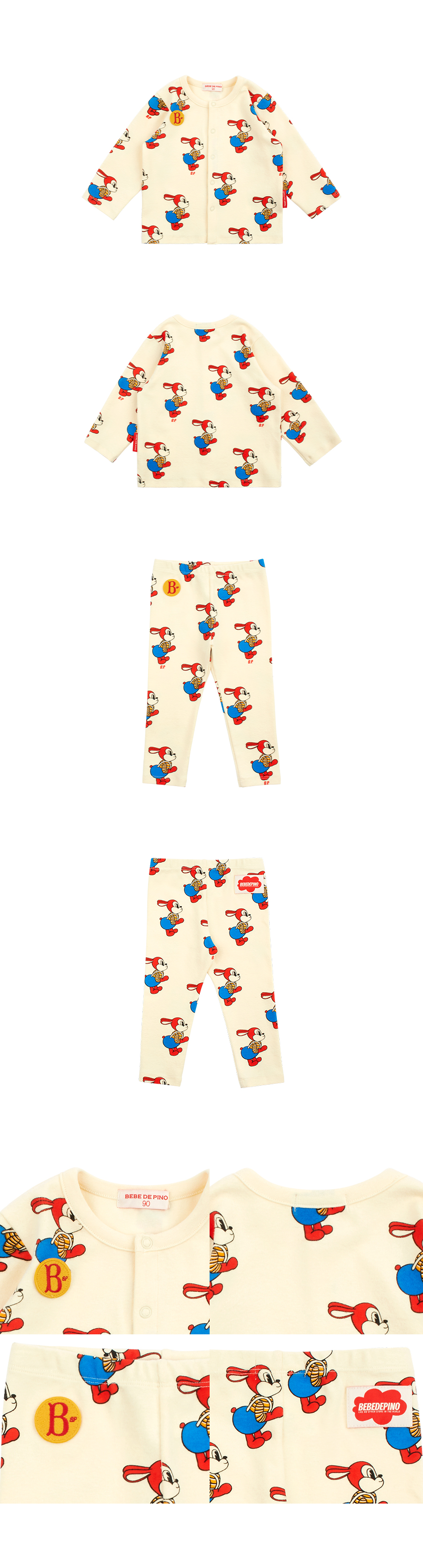All over stanley baby loungewear set 상세 이미지