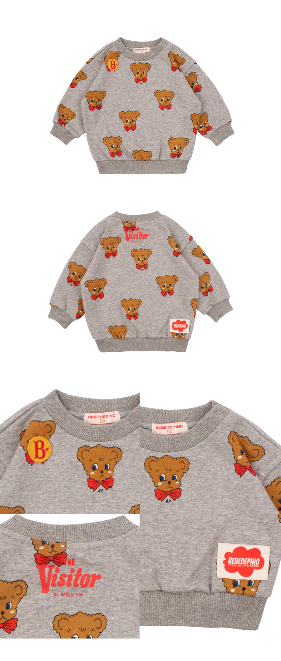All over jetaime poodle baby loose fit sweatshirt 상세 이미지