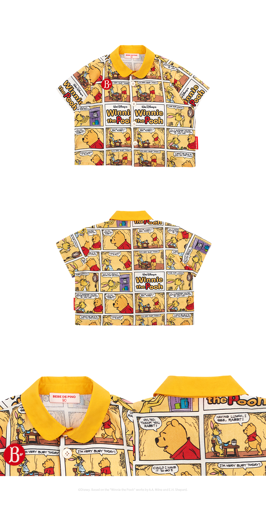 All over Winnie the Pooh baby shirt 상세 이미지