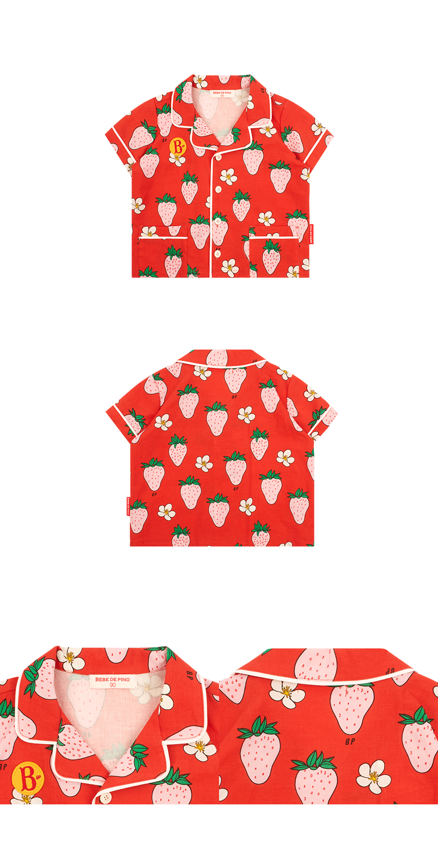 All over strawberry baby shirt 상세 이미지