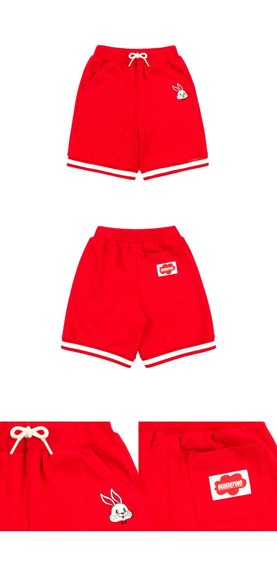 Bunny embroidery jersey shorts 상세 이미지