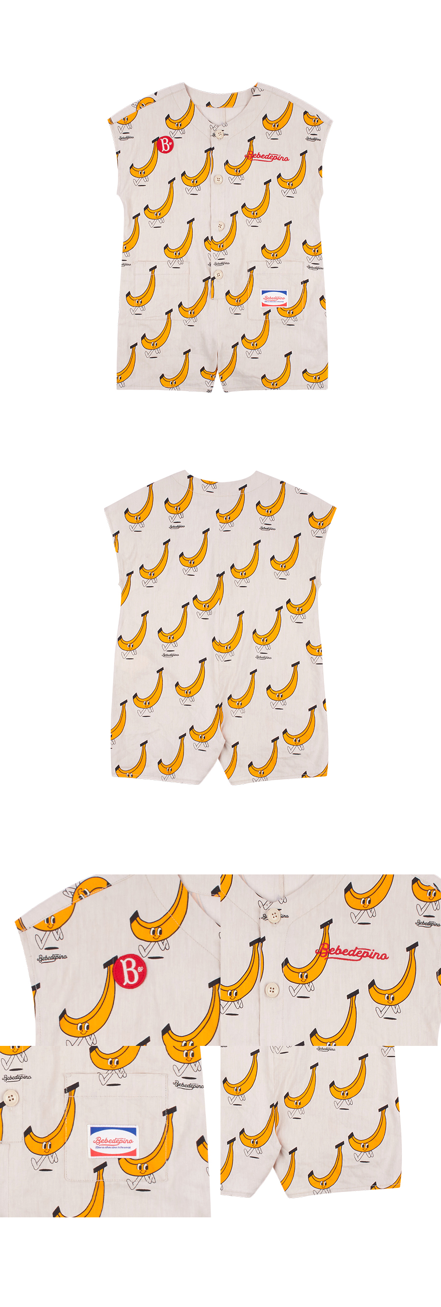 All over banana overfit jumpsuit 상세 이미지