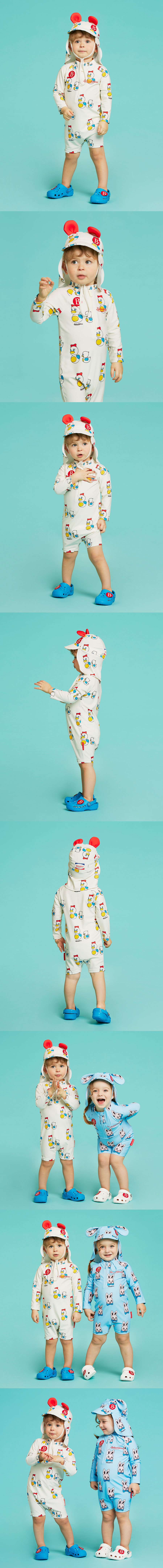 All over famille canard baby swimsuit 상세 이미지