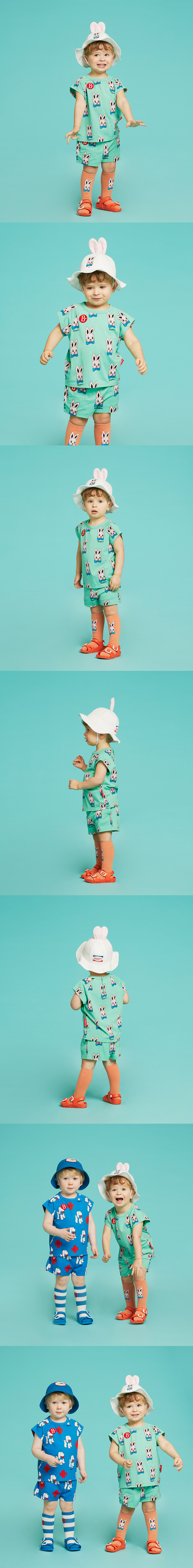 All over rose lapin baby short pants 상세 이미지