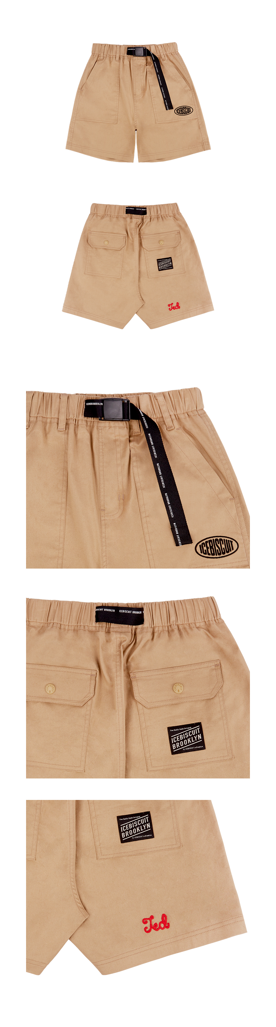 Icebiscuit belted pocket shorts 상세 이미지