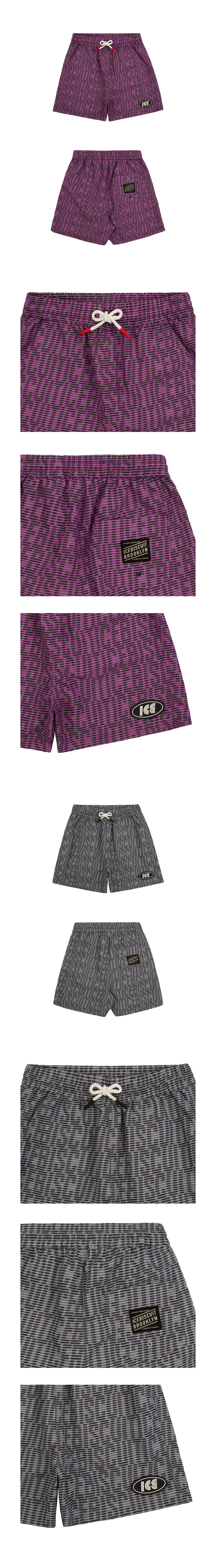 Icebiscuit letter printed nylon shorts 상세 이미지