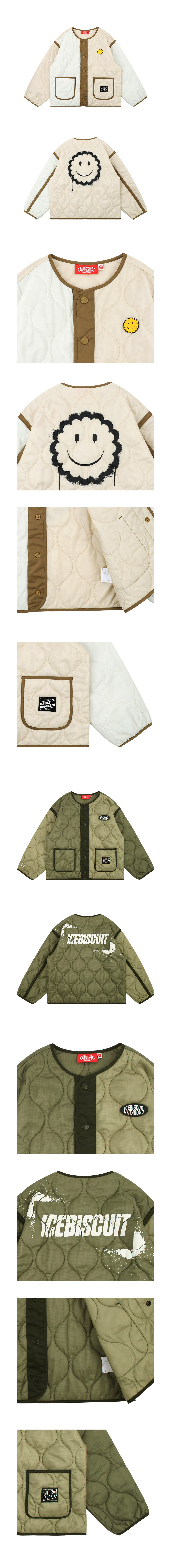 Icebiscuit graffiti quilted jacket 상세 이미지