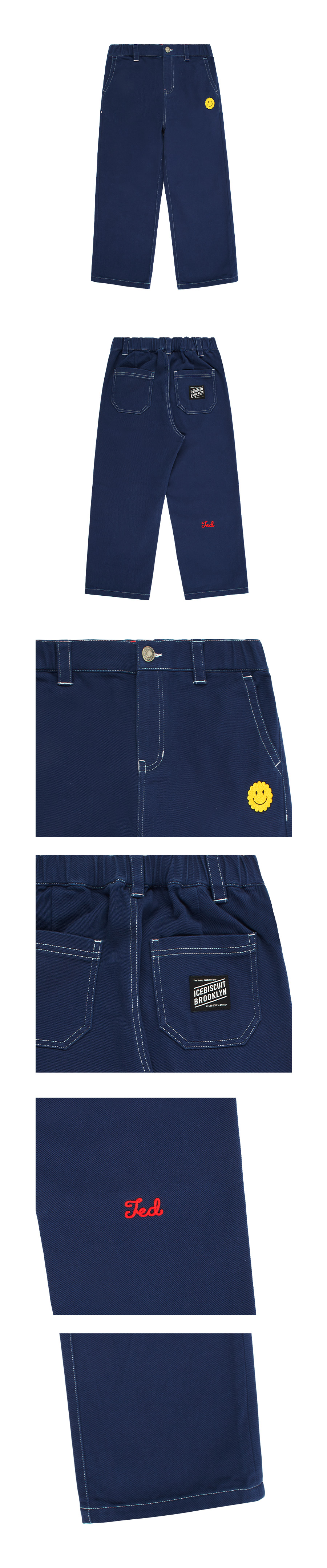Icebiscuit smile point stitch twill pants 상세 이미지