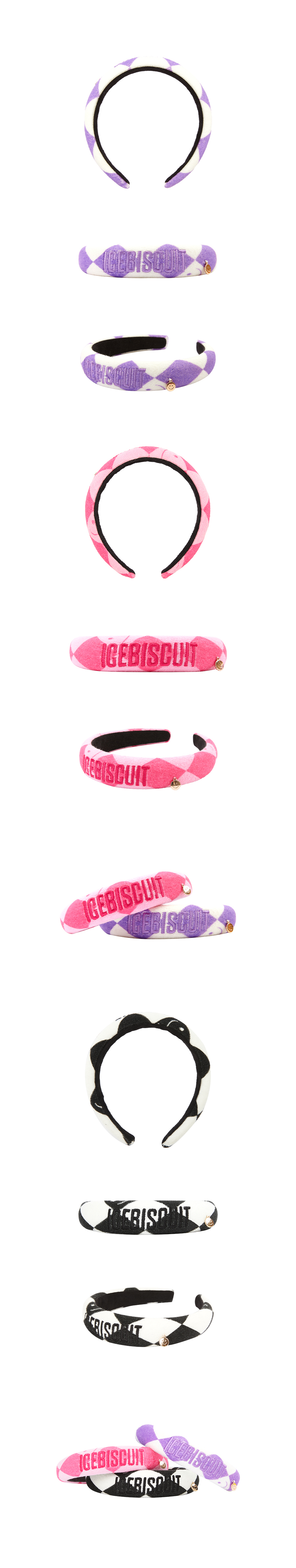 Icebiscuit smile terry hairband 상세 이미지