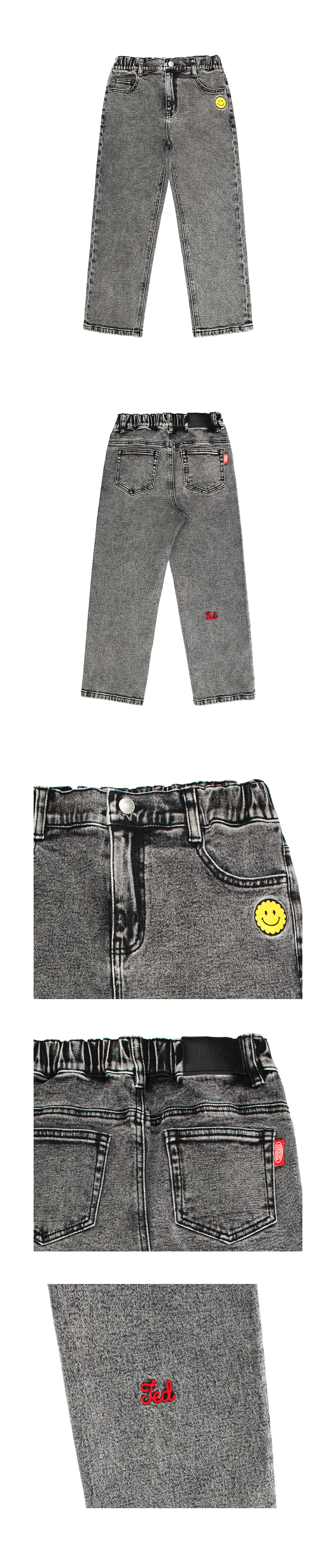 Smile icebiscuit point straight-fit denim pants 상세 이미지
