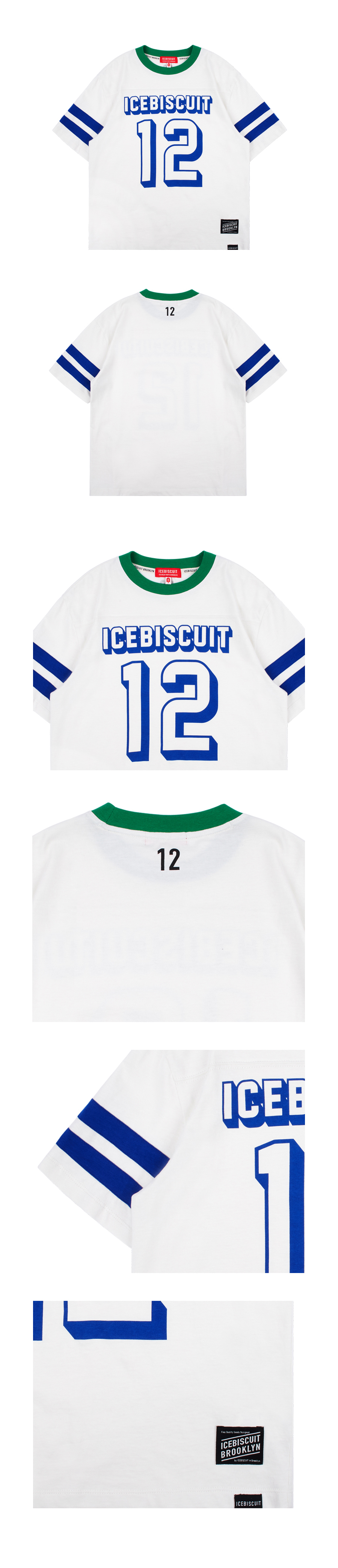Icebiscuit color block line t-shirt 상세 이미지